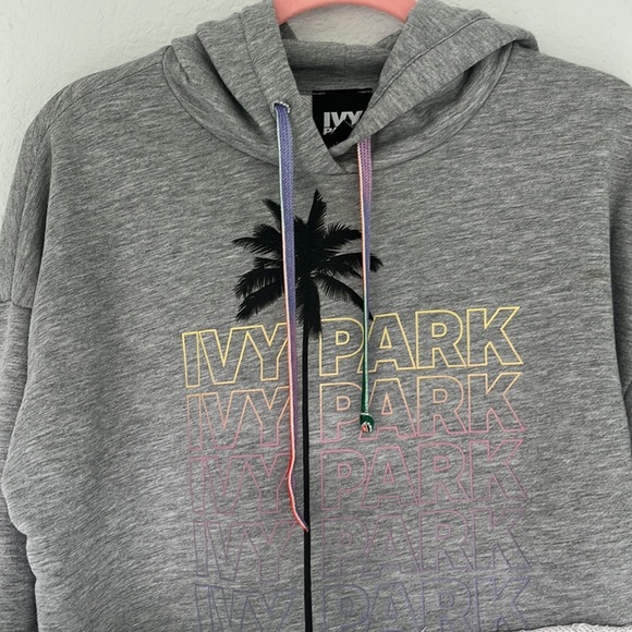 IVY PARK Festival Palm Tree Cropped Graphic Hoodie Sweatshirt XS - Picture 12 of 14